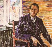 Edvard Munch Self-Portrait painting